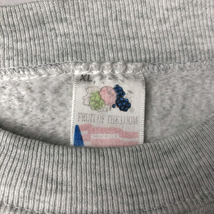 90'S Fruit of the Loom New York State Police Print Sweatshirt (Men's XL equivalent) unclear gray type Vintage Second Hand