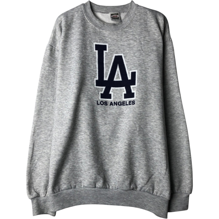 90'S Hill LOS ANGELES ANGELS Los Angeles Print Sweatshirt, Made in USA, Men's Size L (approx.), Vintage polyester gray type Vintage Second Hand