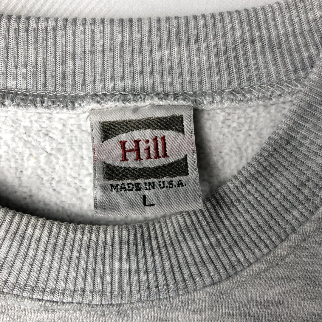 90'S Hill LOS ANGELES ANGELS Los Angeles Print Sweatshirt, Made in USA, Men's Size L (approx.), Vintage polyester gray type Vintage Second Hand