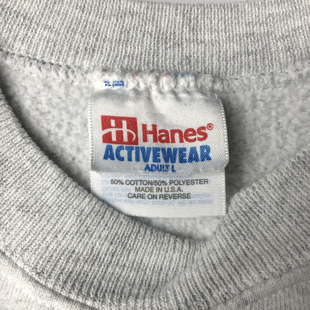 Hanes Lab Rescue of the LRCP Inc. Printed Sweatshirt, Made in USA, Men's Size L (approx.) cotton gray type Vintage Second Hand