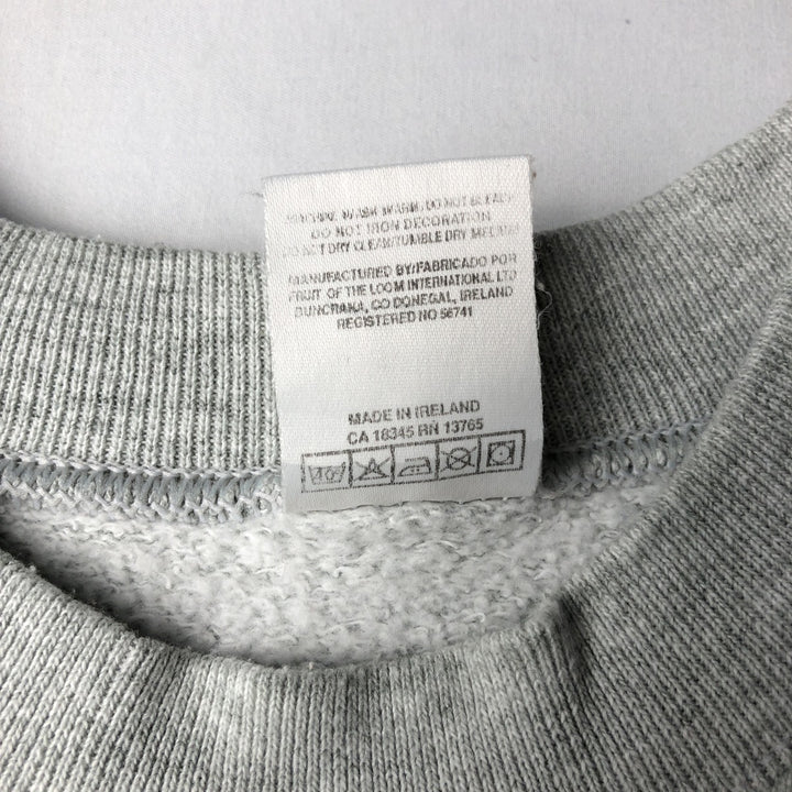 Fruit of the Loom One-Point Logo Sweatshirt (Men's Size L) cotton gray type Vintage Second Hand