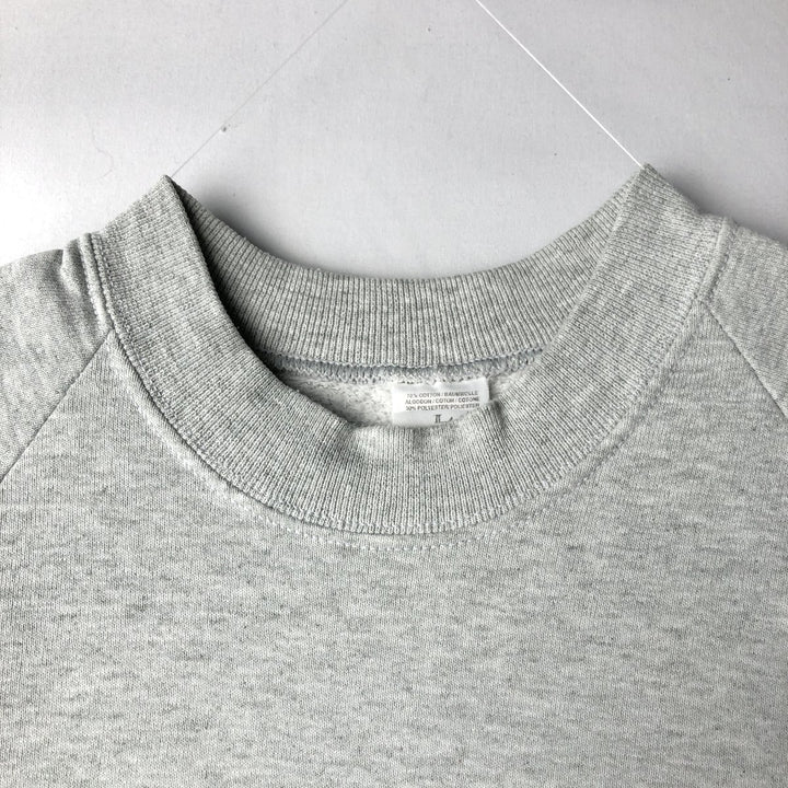Fruit of the Loom One-Point Logo Sweatshirt (Men's Size L) cotton gray type Vintage Second Hand