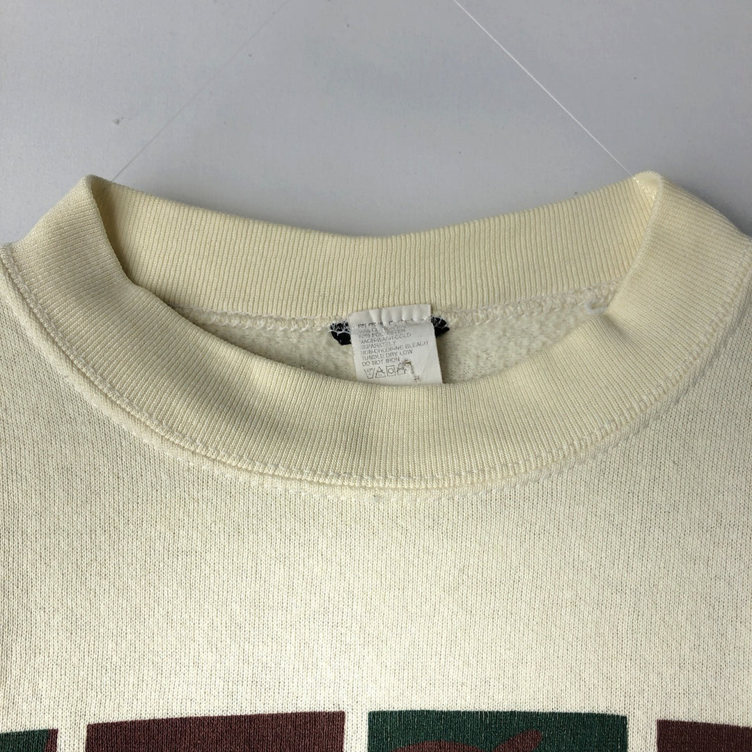 Tennessee Nashville Print Sweatshirt, Made in USA, Men's XL (approx.) cotton pale white type Vintage Second Hand