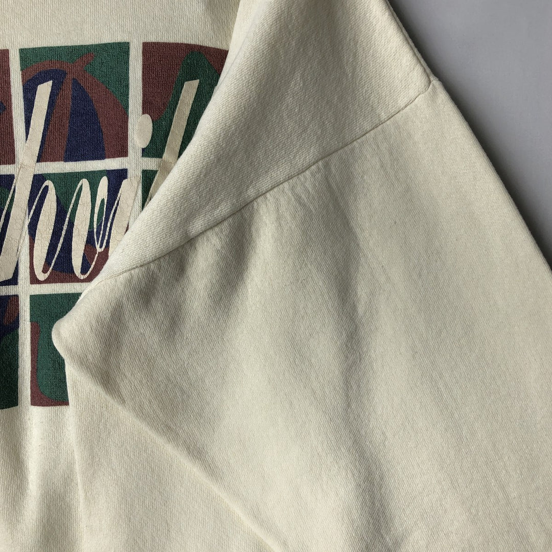 Tennessee Nashville Print Sweatshirt, Made in USA, Men's XL (approx.) cotton pale white type Vintage Second Hand