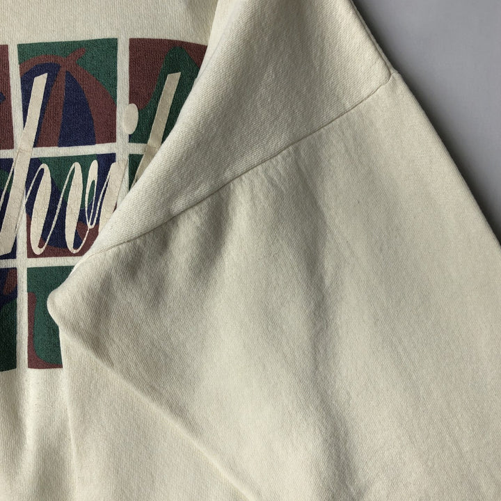 Tennessee Nashville Print Sweatshirt, Made in USA, Men's XL (approx.) cotton pale white type Vintage Second Hand