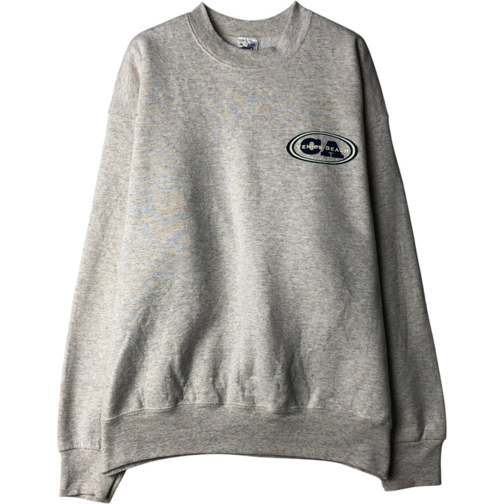 80s-90'S BVD Premium Series Printed Sweatshirt, Made in USA, Men's XL equivalent, Vintage cotton gray type Vintage Second Hand