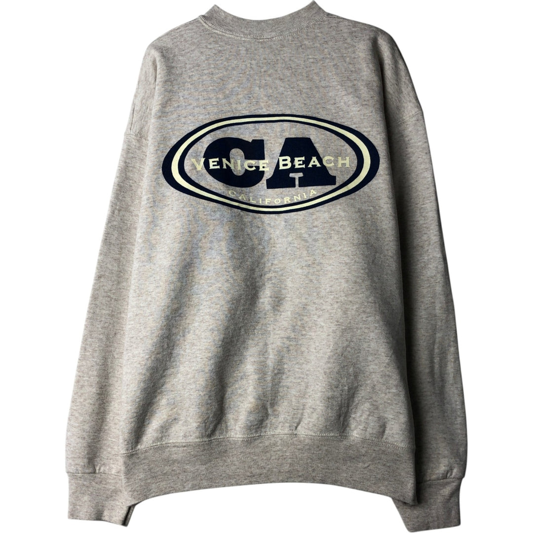 80s-90'S BVD Premium Series Printed Sweatshirt, Made in USA, Men's XL equivalent, Vintage cotton gray type Vintage Second Hand