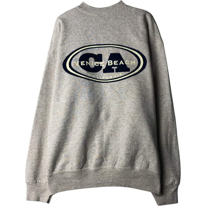80s-90'S BVD Premium Series Printed Sweatshirt, Made in USA, Men's XL equivalent, Vintage cotton gray type Vintage Second Hand