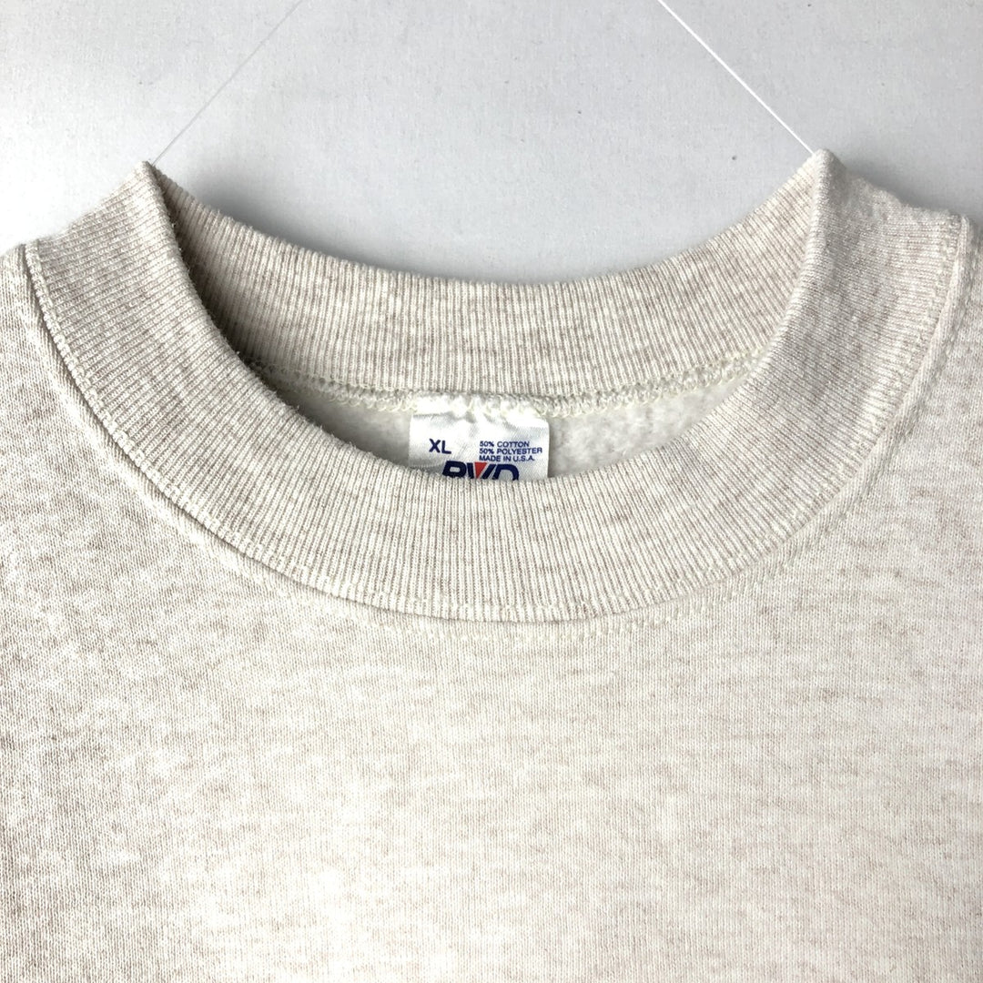 80s-90'S BVD Premium Series Printed Sweatshirt, Made in USA, Men's XL equivalent, Vintage cotton gray type Vintage Second Hand