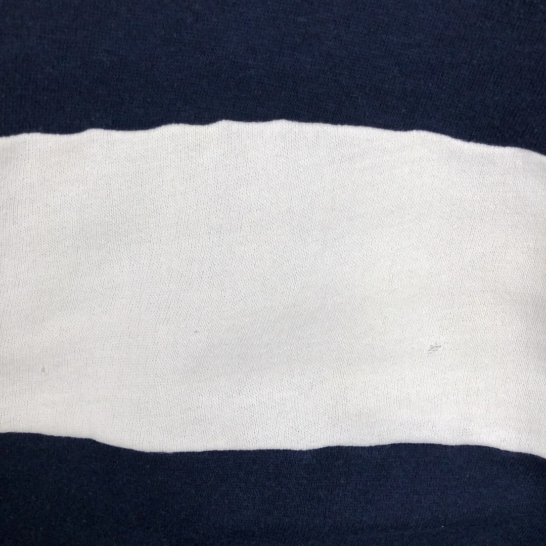 Two-tone printed sweatshirt, made in the USA, men's size L equivalent. acrylic navy blue type Vintage Second Hand