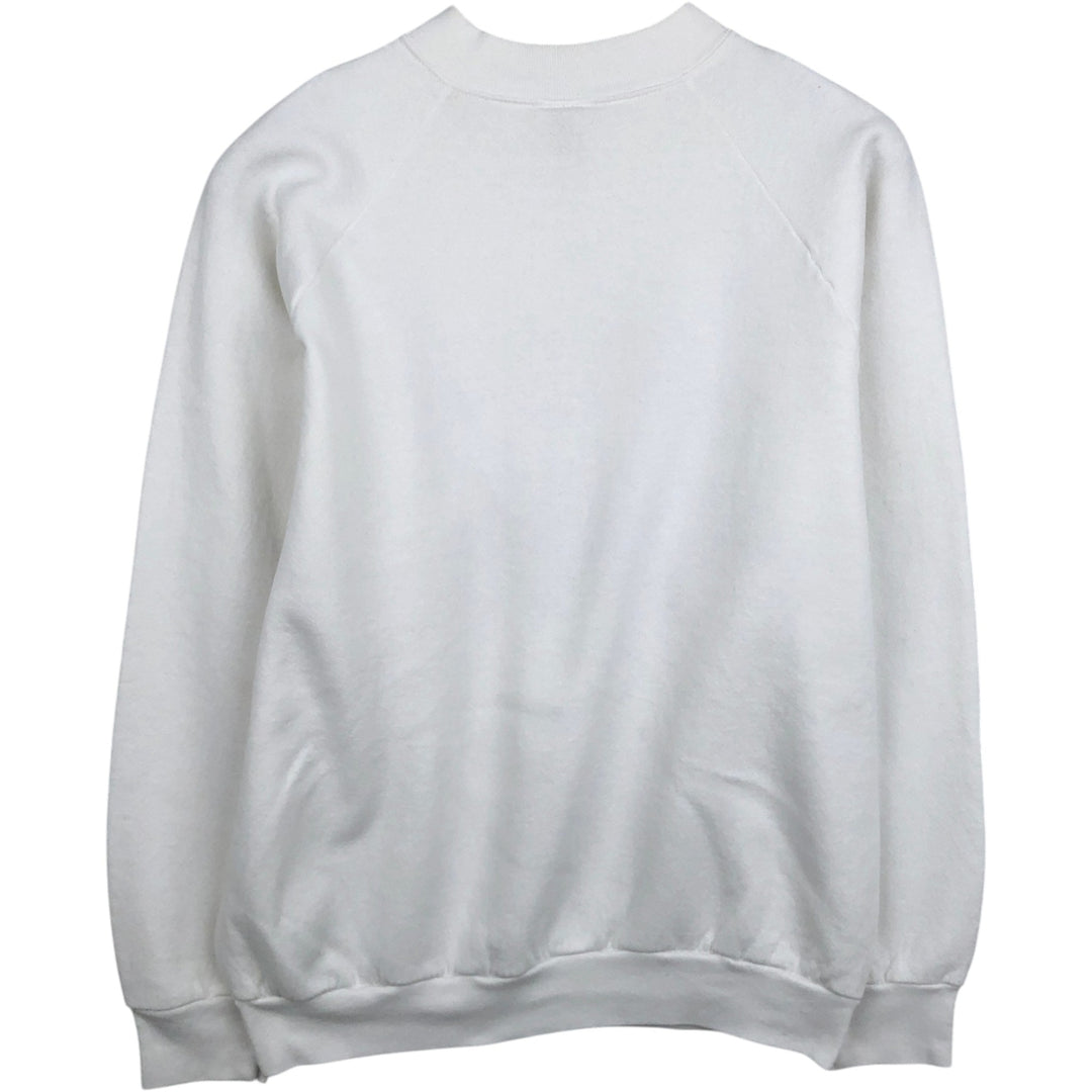 90'S Fruit of the Loom printed sweatshirt, made in the USA, men's size L, vintage cotton white type Vintage Second Hand