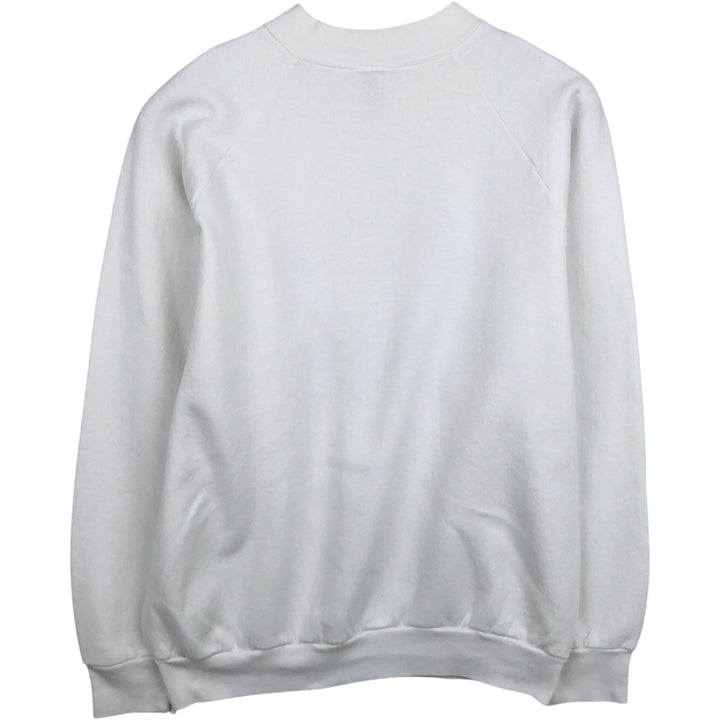 90'S Fruit of the Loom printed sweatshirt, made in the USA, men's size L, vintage cotton white type Vintage Second Hand