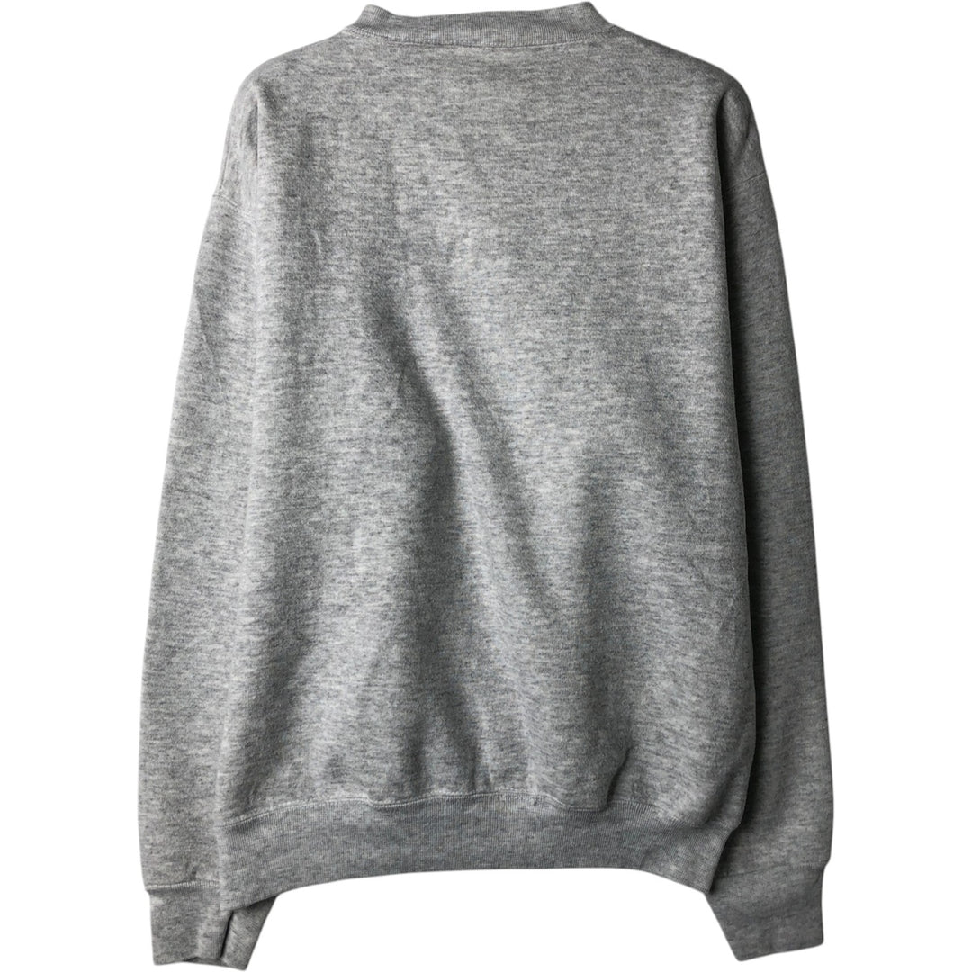 90'S Tultex Rivertown Trading Co. Printed Sweatshirt, Made in USA, Men's Size M (Equivalent), Vintage cotton gray type Vintage Second Hand