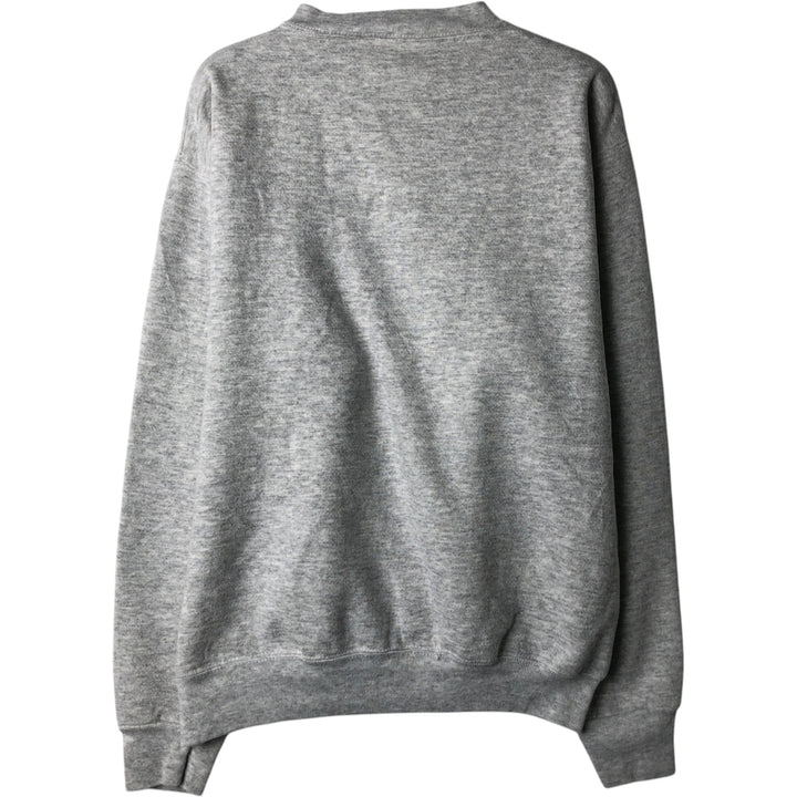 90'S Tultex Rivertown Trading Co. Printed Sweatshirt, Made in USA, Men's Size M (Equivalent), Vintage cotton gray type Vintage Second Hand