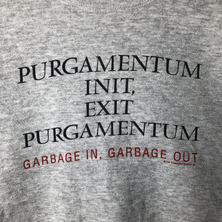 90'S Tultex Rivertown Trading Co. Printed Sweatshirt, Made in USA, Men's Size M (Equivalent), Vintage cotton gray type Vintage Second Hand