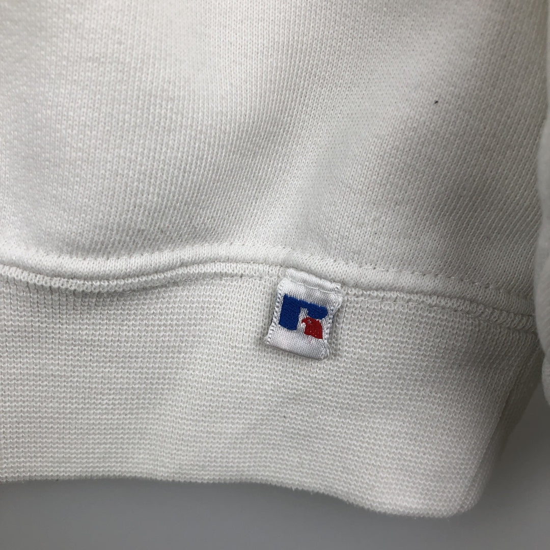 Russell Athletic Printed Sweatshirt, Men's Size XL (approx.) cotton white type Vintage Second Hand