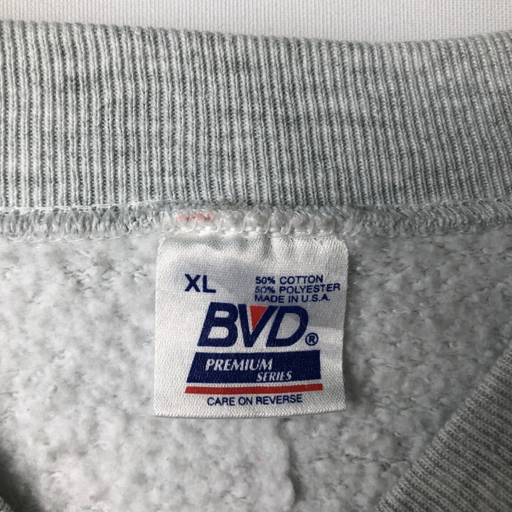 90'S BLD PREMIUM SERIES Floral Print Sweatshirt, Made in USA, Men's XL (approx.) Vintage cotton gray type Vintage Second Hand