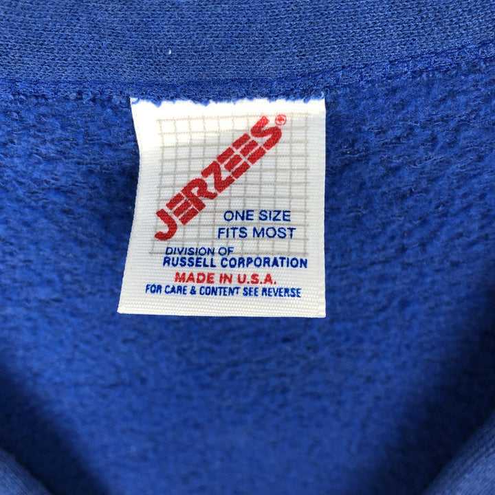 90'S Jerzees Cardigan, Made in USA, Men's XL equivalent, Vintage cotton blue type Vintage Second Hand