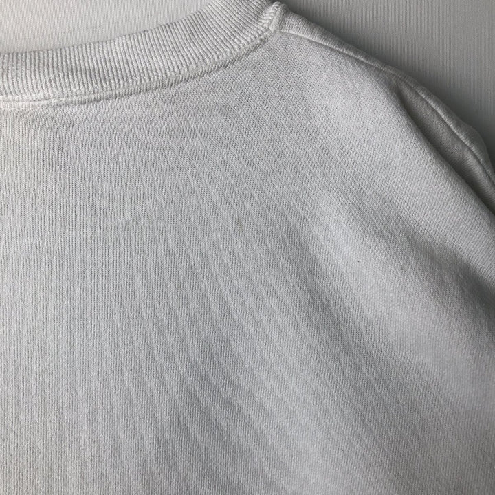 90'S Postmark print sweatshirt, made in USA, men's size L equivalent, vintage. cotton white type Vintage Second Hand