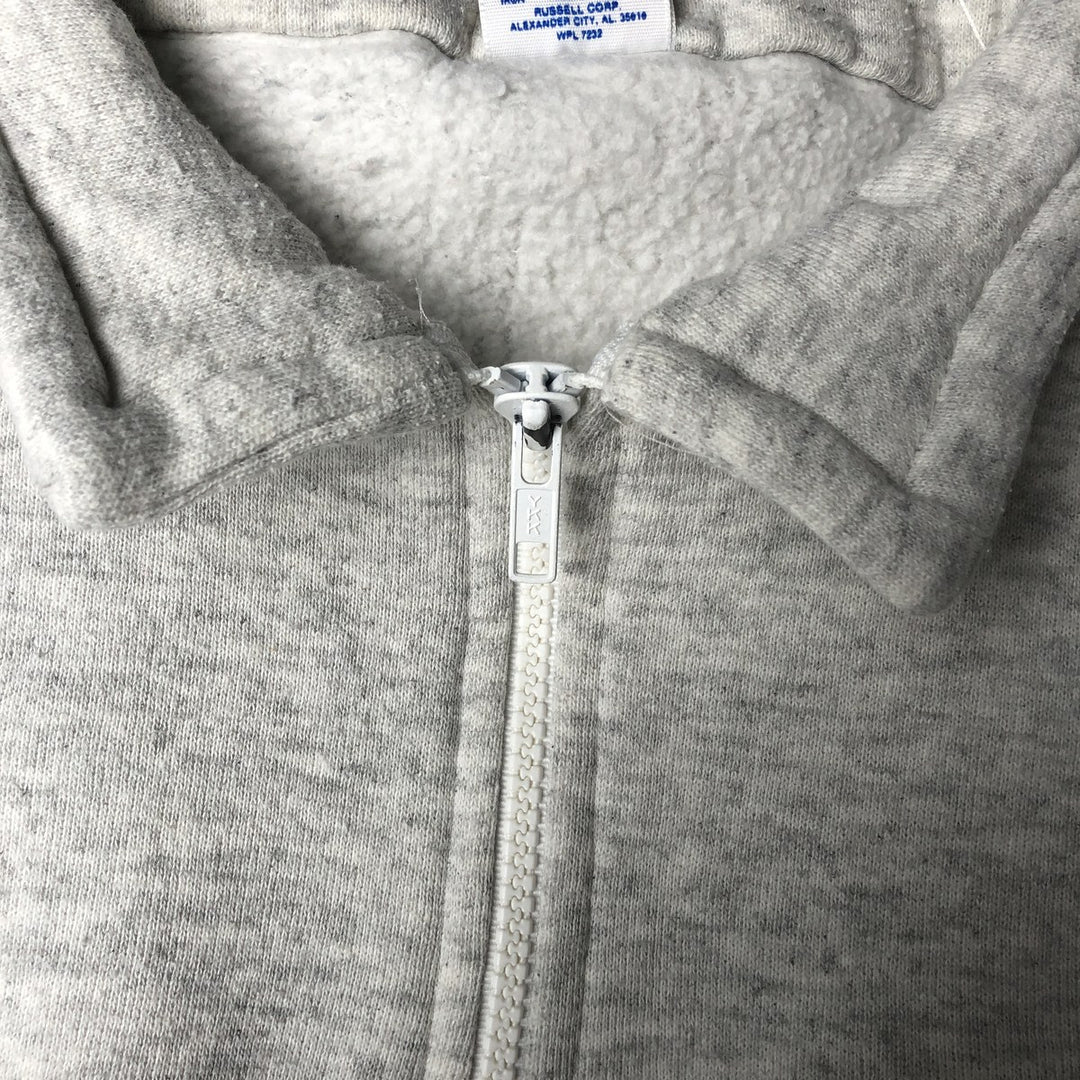 Vintage 80s-90'S Jerzees collared half-zip sweatshirt, made in the USA, men's size L polyester gray type Vintage Second Hand