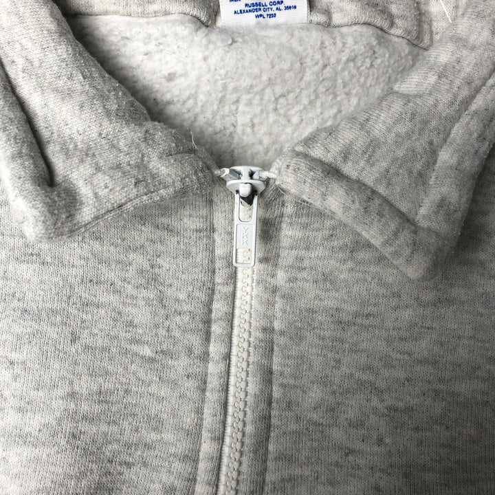 Vintage 80s-90'S Jerzees collared half-zip sweatshirt, made in the USA, men's size L polyester gray type Vintage Second Hand