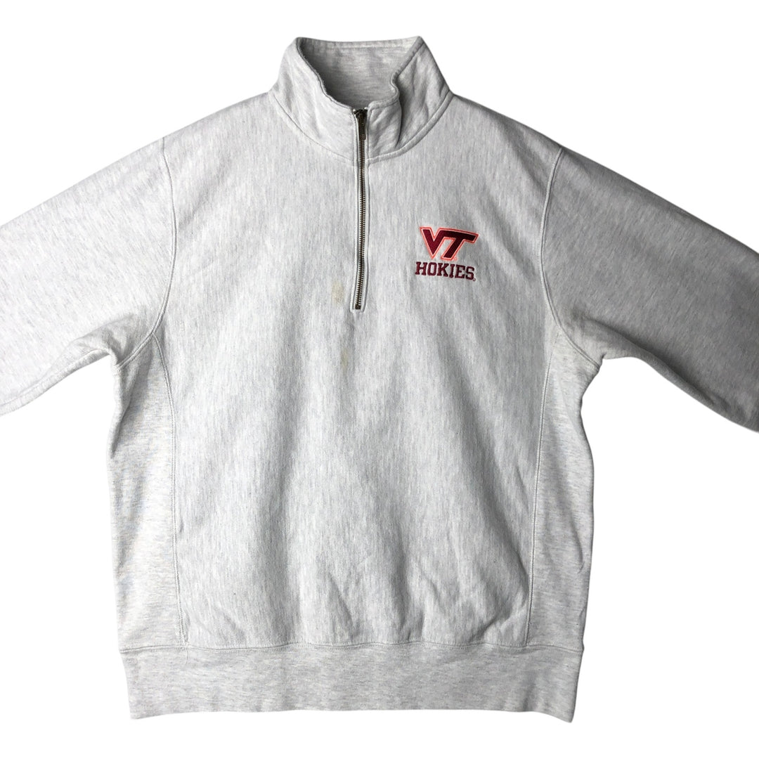 Champion Reverse Weave College Half-Zip Sweatshirt (Men's Size L) unclear gray type Vintage Second Hand