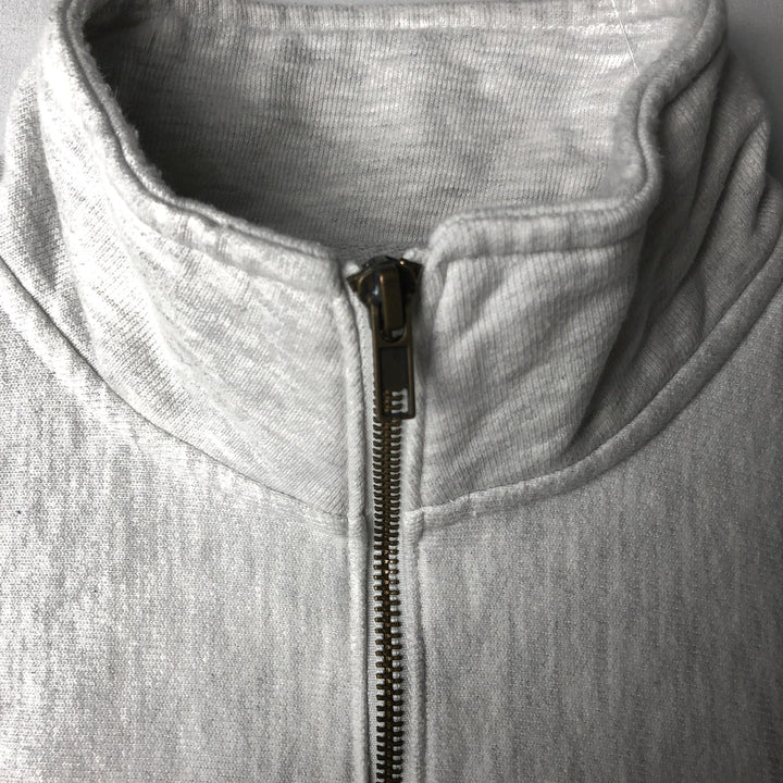 Champion Reverse Weave College Half-Zip Sweatshirt (Men's Size L) unclear gray type Vintage Second Hand
