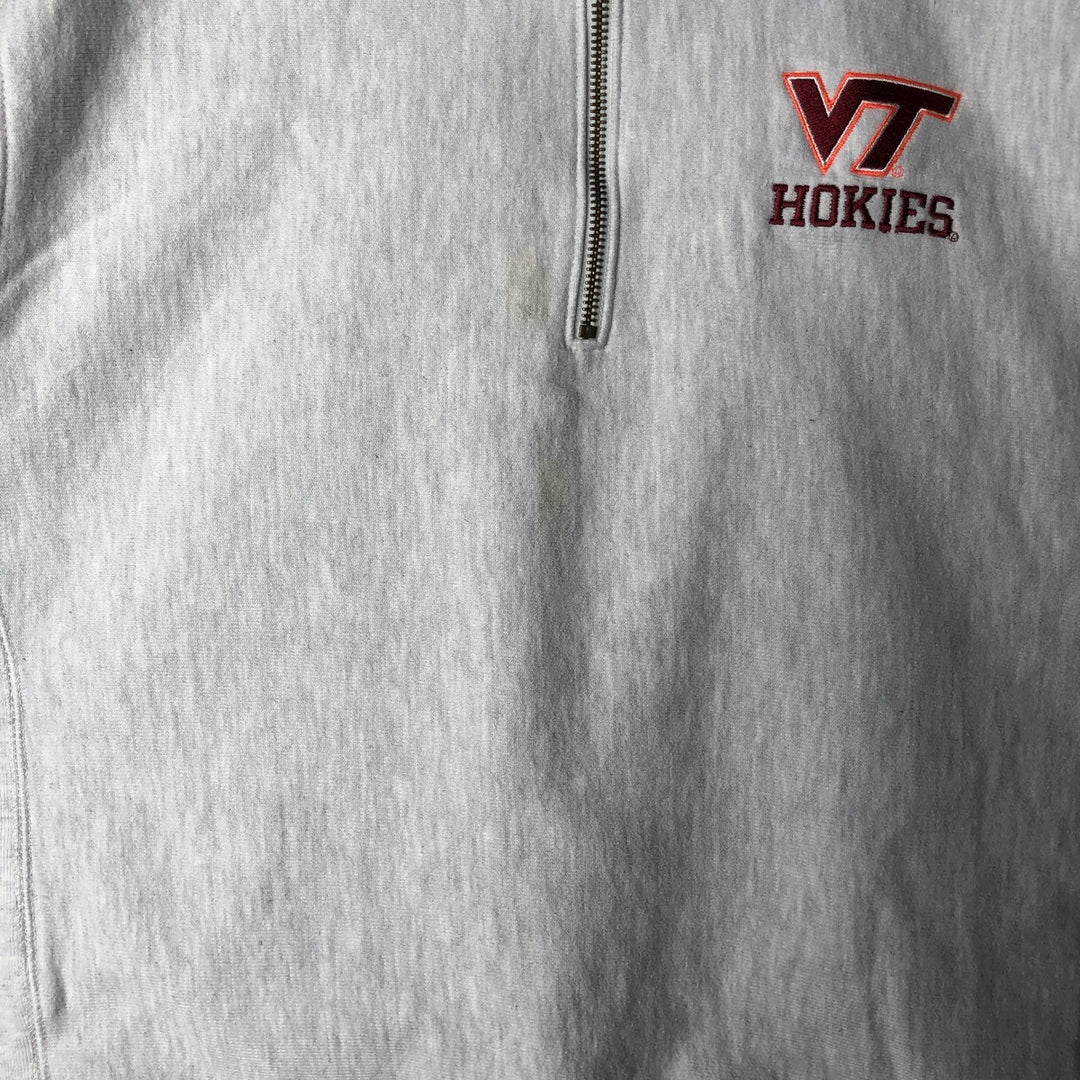 Champion Reverse Weave College Half-Zip Sweatshirt (Men's Size L) unclear gray type Vintage Second Hand