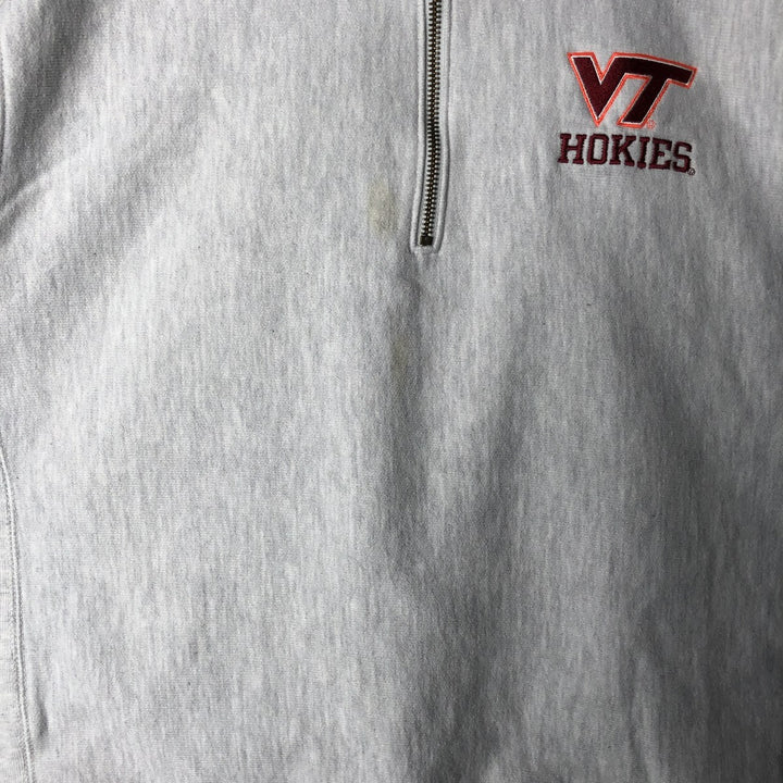 Champion Reverse Weave College Half-Zip Sweatshirt (Men's Size L) unclear gray type Vintage Second Hand
