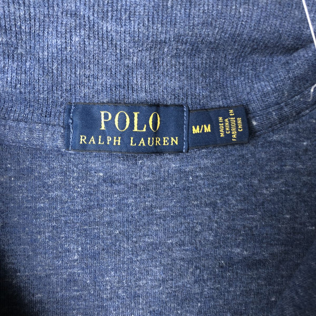 Ralph Lauren POLO RALPH LAUREN Half-zip sweatshirt, men's M size cotton Navy blue Vintage Second Hand