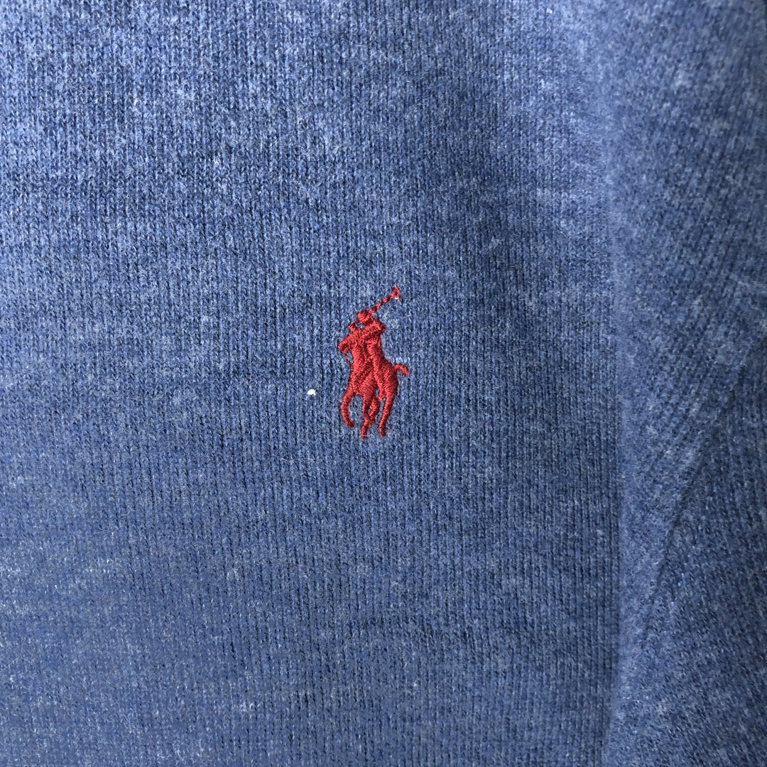 Ralph Lauren POLO RALPH LAUREN Half-zip sweatshirt, men's M size cotton Navy blue Vintage Second Hand
