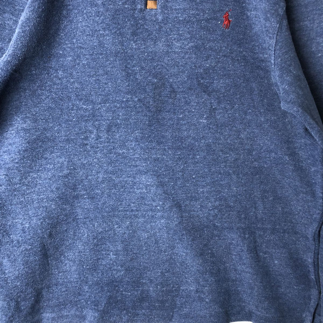Ralph Lauren POLO RALPH LAUREN Half-zip sweatshirt, men's M size cotton Navy blue Vintage Second Hand