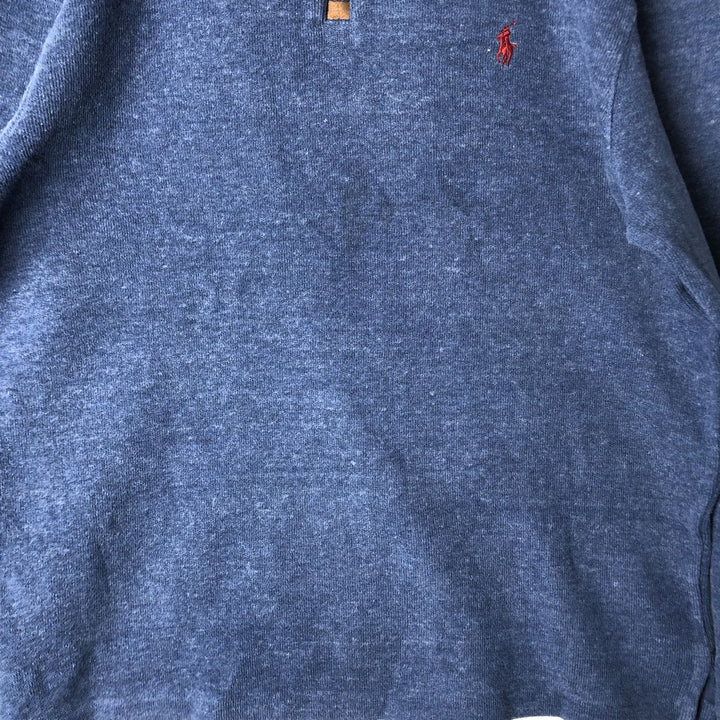 Ralph Lauren POLO RALPH LAUREN Half-zip sweatshirt, men's M size cotton Navy blue Vintage Second Hand