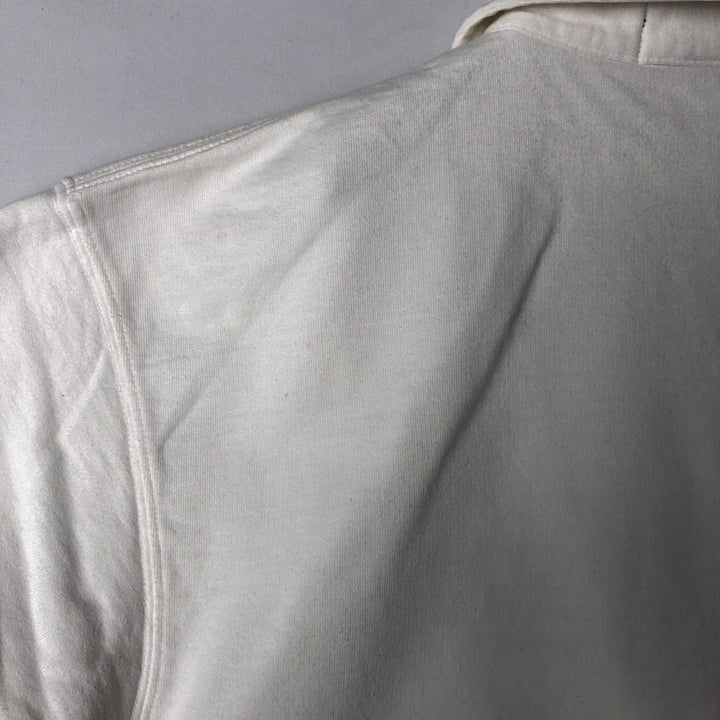 90'S Ralph Lauren Polo Sport American flag pattern collared half-zip sweatshirt, men's size M (approx.) cotton white type Vintage Second Hand
