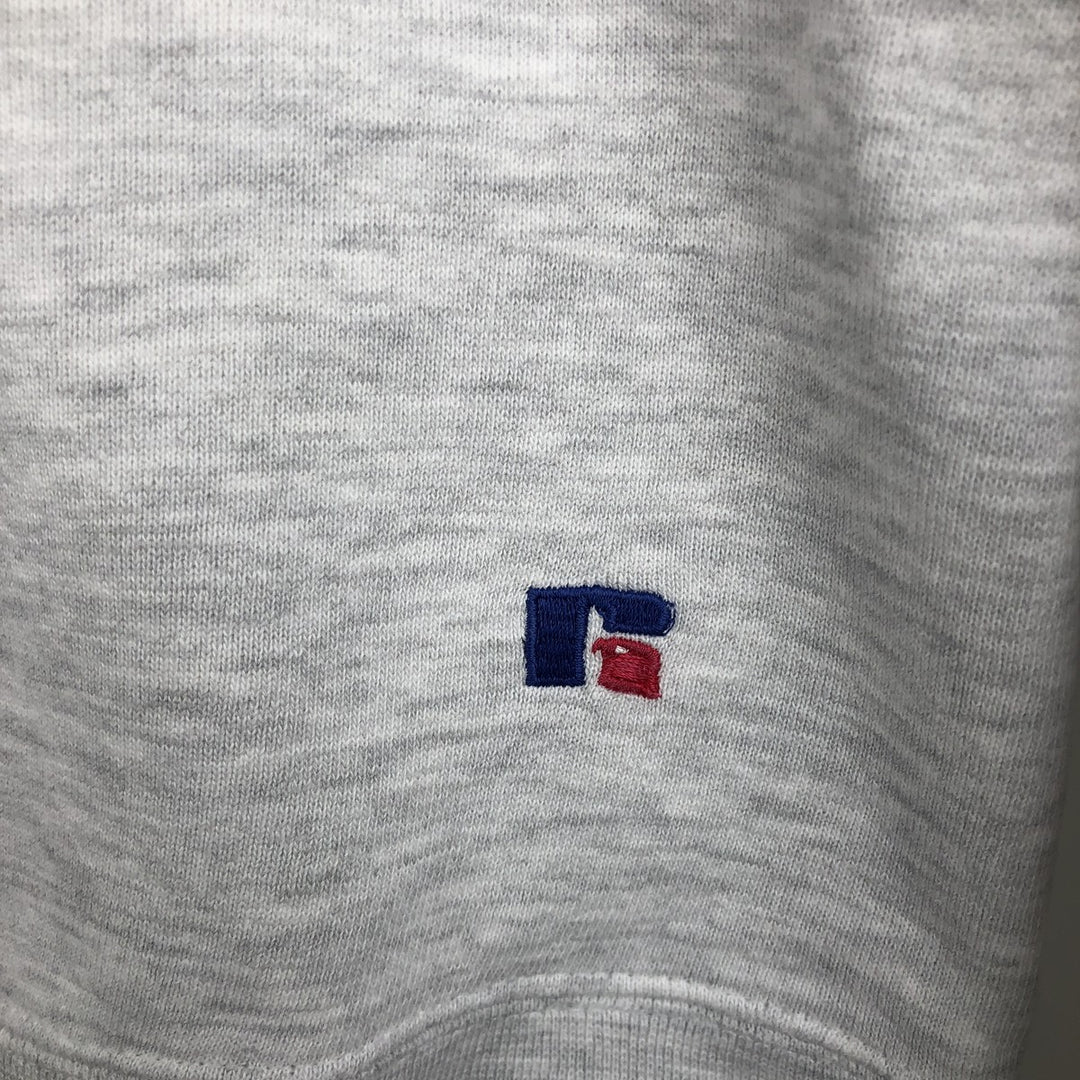 90'S Russell Advertising Sweatshirt, Made in USA, Men's XL equivalent, Vintage cotton gray type Vintage Second Hand