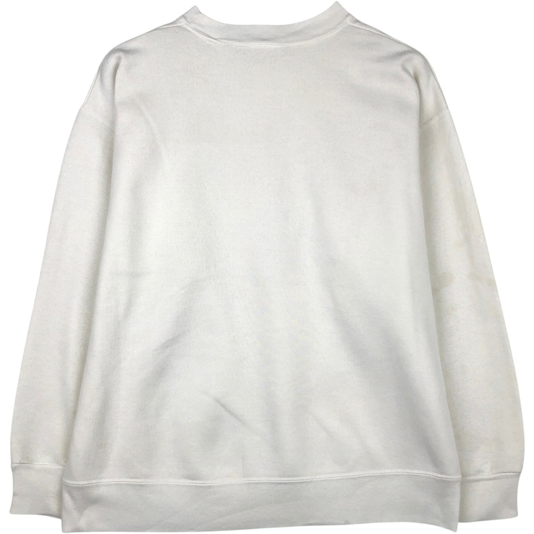 90'S TABASCO Advertising Sweatshirt, Men's Size L (approx.), Vintage unclear white type Vintage Second Hand