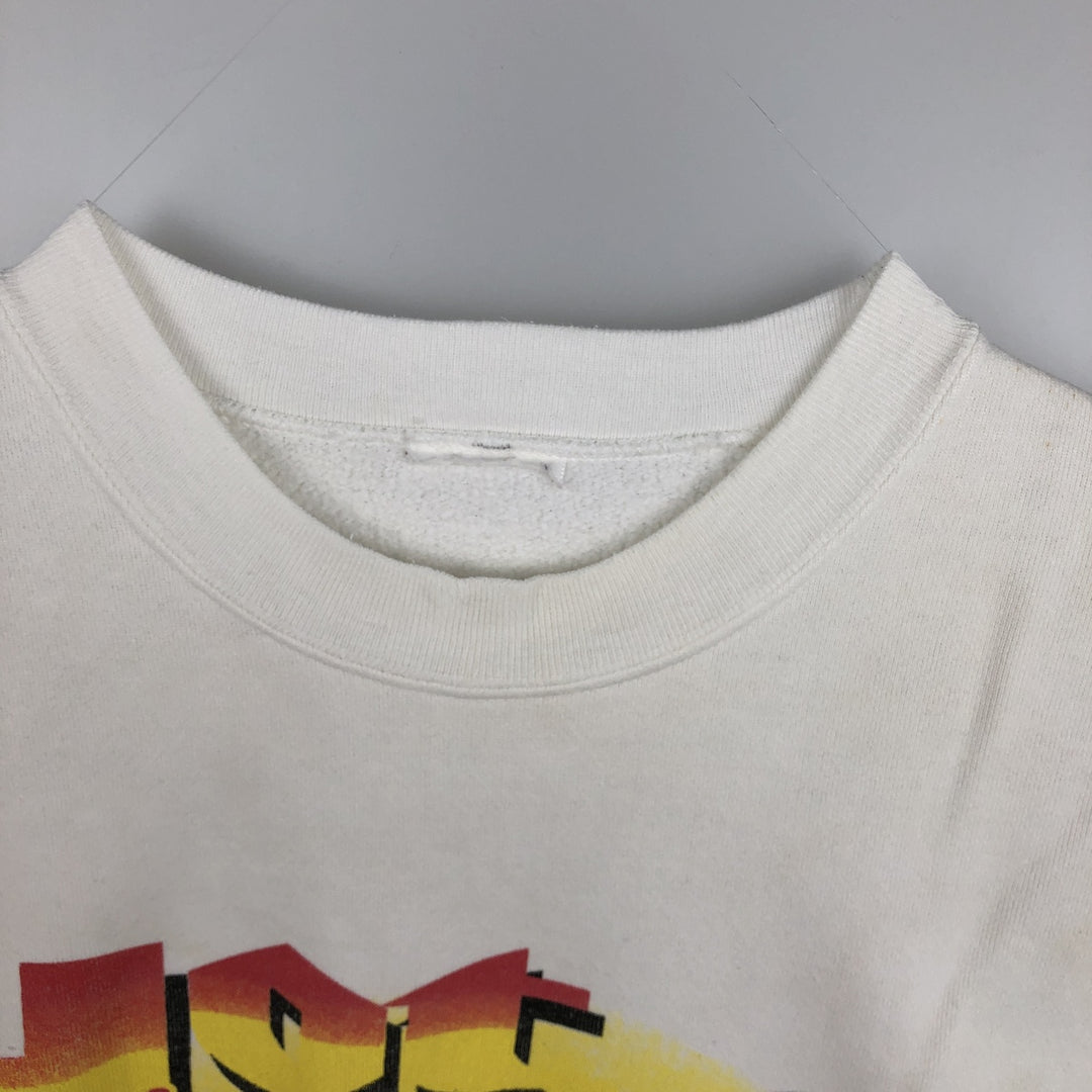 90'S TABASCO Advertising Sweatshirt, Men's Size L (approx.), Vintage unclear white type Vintage Second Hand