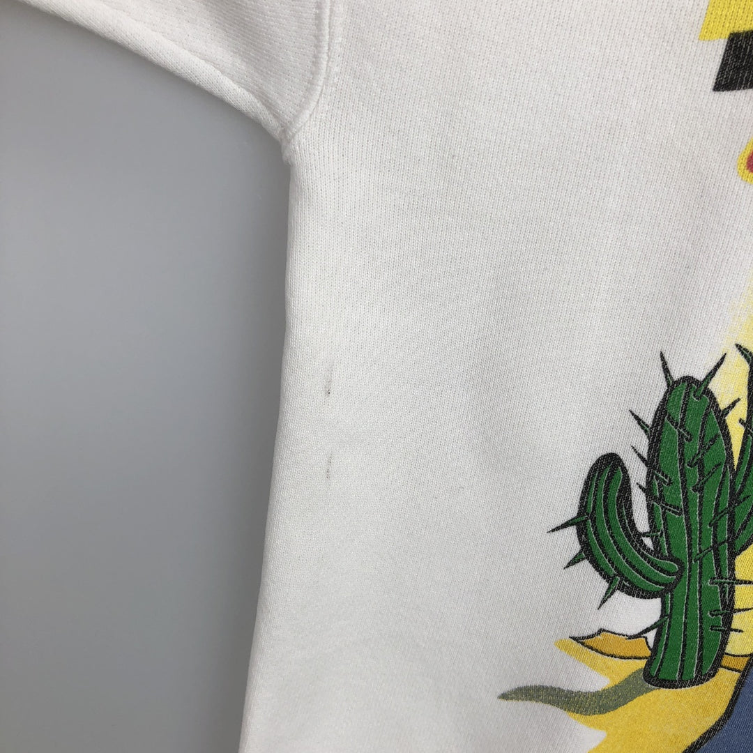 90'S TABASCO Advertising Sweatshirt, Men's Size L (approx.), Vintage unclear white type Vintage Second Hand