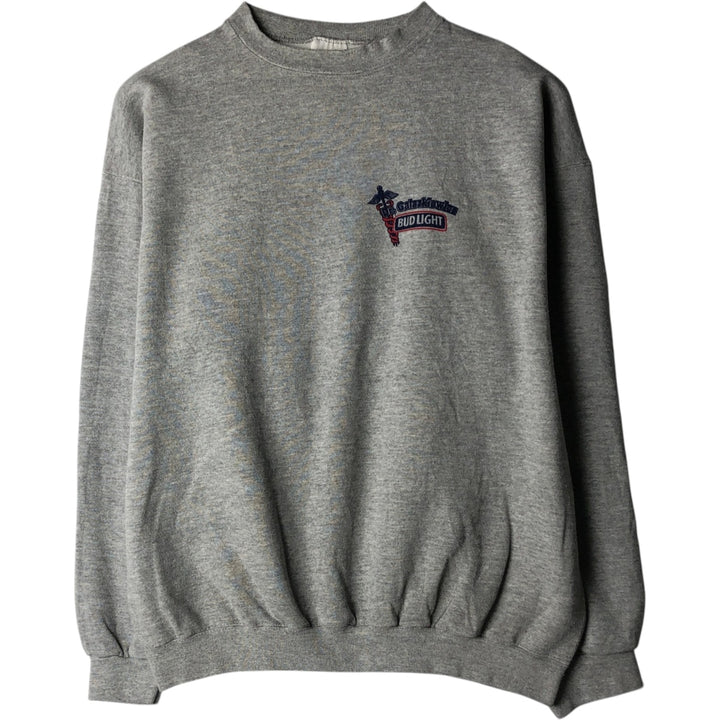 Tultex Bud Light Advertising Sweatshirt, Made in USA, Men's XL equivalent, Vintage. cotton gray type Vintage Second Hand