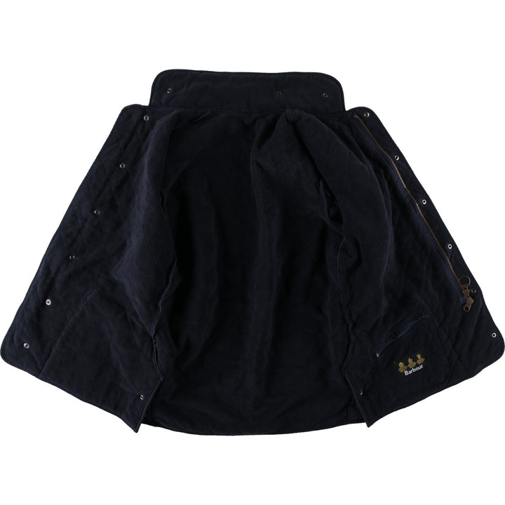 2000'S Barbour Microfibre Polarquilt Long 3-Warrant Quilted Puffer Jacket, Men's Size XL (approx.) polyester navy blue type Vintage Second Hand