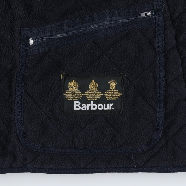 2000'S Barbour Microfibre Polarquilt Long 3-Warrant Quilted Puffer Jacket, Men's Size XL (approx.) polyester navy blue type Vintage Second Hand
