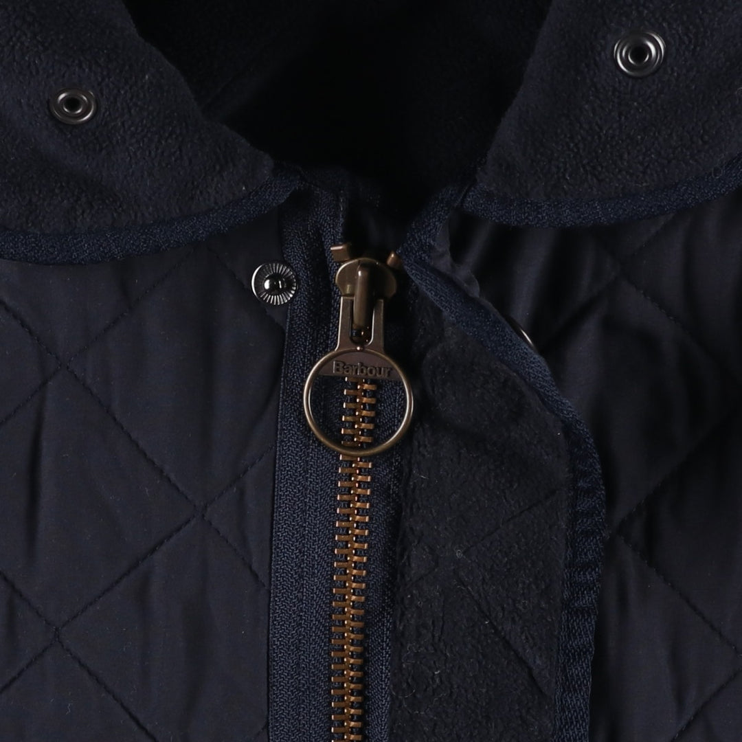 2000'S Barbour Microfibre Polarquilt Long 3-Warrant Quilted Puffer Jacket, Men's Size XL (approx.) polyester navy blue type Vintage Second Hand