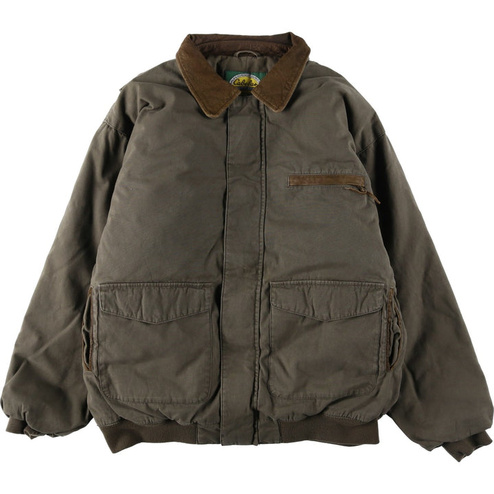 90'S Cabelas padded puffer jacket, men's size XL, vintage. cotton Khaki type Vintage Second Hand