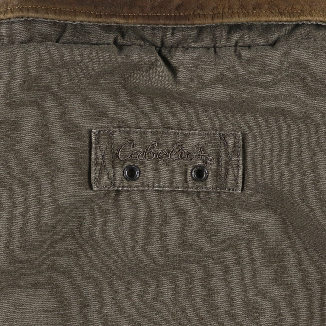 90'S Cabelas padded puffer jacket, men's size XL, vintage. cotton Khaki type Vintage Second Hand