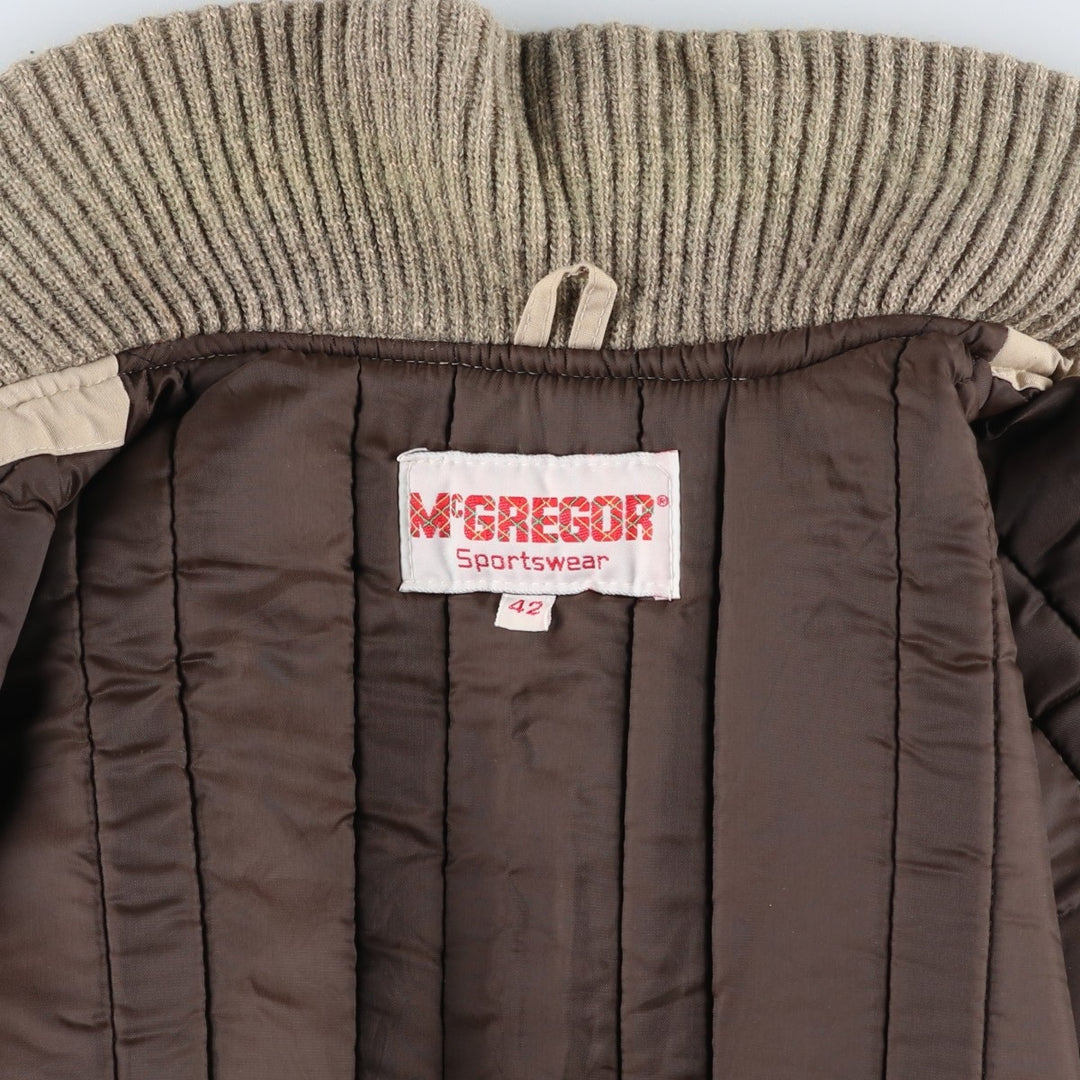 1960'S McGREGOR Padded Pharaoh Jacket, Men's Size L (approx.), Vintage unclear Beige type Vintage Second Hand