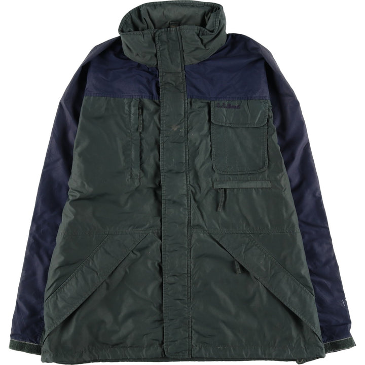 90s-00'S LLBean Mountain Parka Shell Jacket, Men's XL equivalent, Vintage Nylon Green type dark green Vintage Second Hand