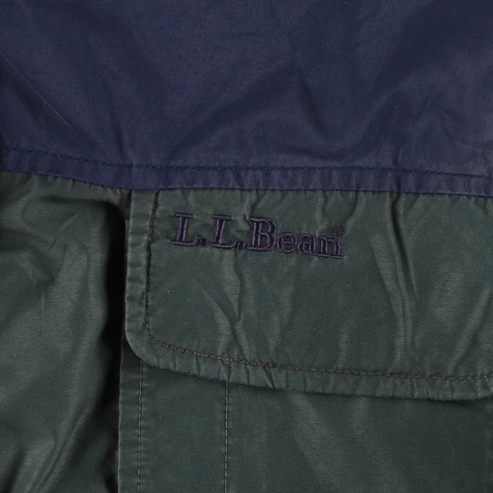 90s-00'S LLBean Mountain Parka Shell Jacket, Men's XL equivalent, Vintage Nylon Green type dark green Vintage Second Hand