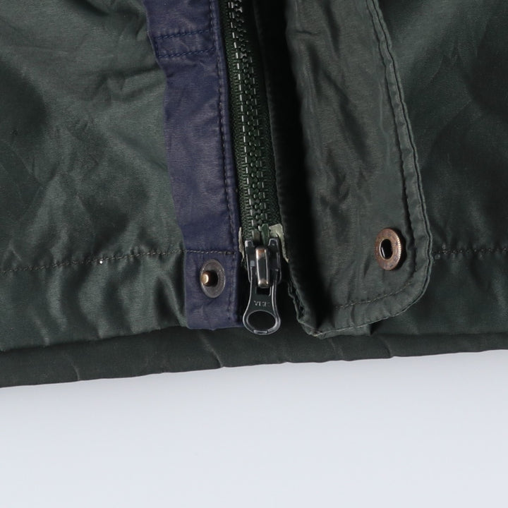 90s-00'S LLBean Mountain Parka Shell Jacket, Men's XL equivalent, Vintage Nylon Green type dark green Vintage Second Hand