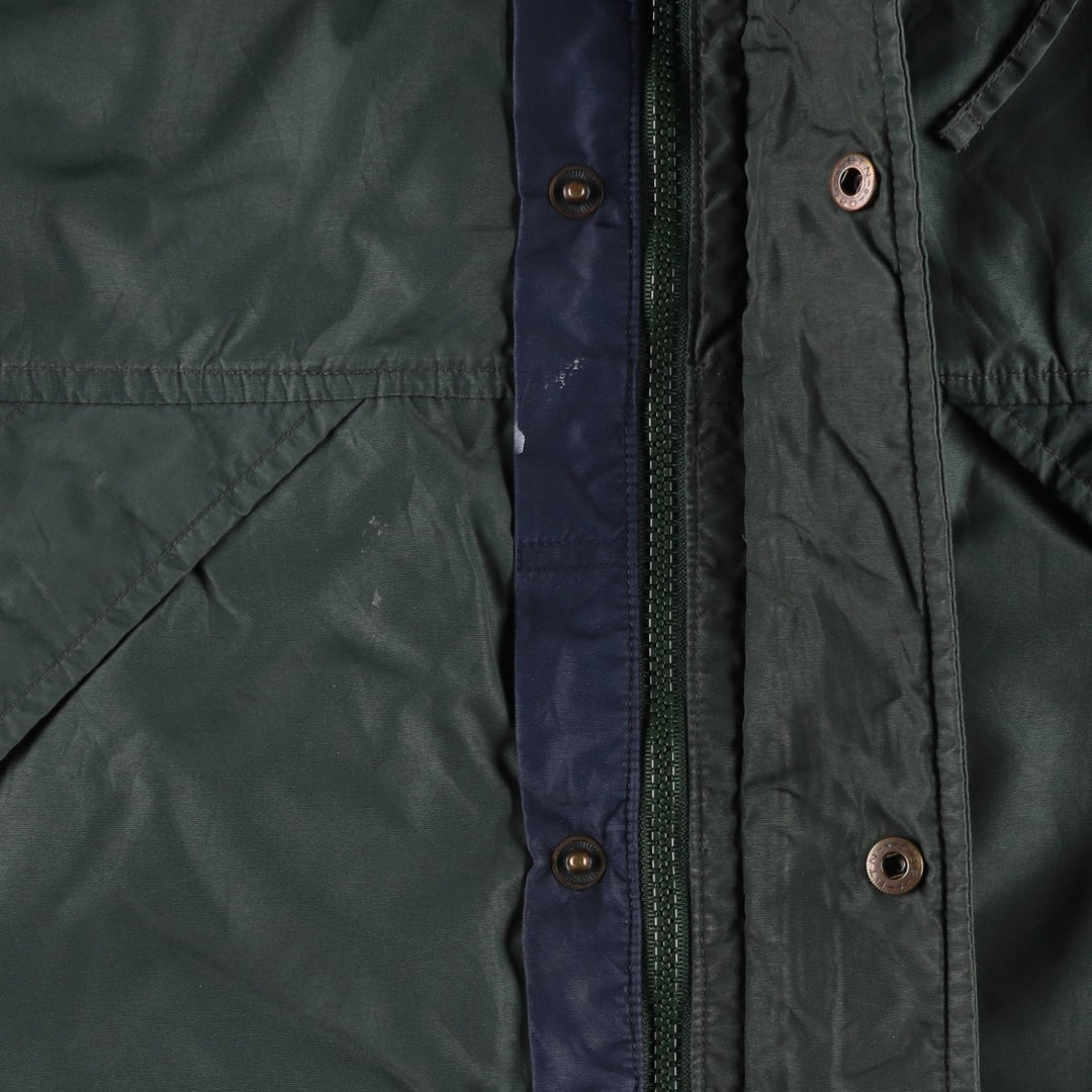 90s-00'S LLBean Mountain Parka Shell Jacket, Men's XL equivalent, Vintage Nylon Green type dark green Vintage Second Hand