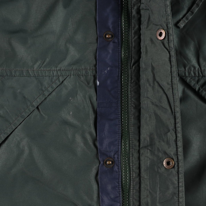 90s-00'S LLBean Mountain Parka Shell Jacket, Men's XL equivalent, Vintage Nylon Green type dark green Vintage Second Hand